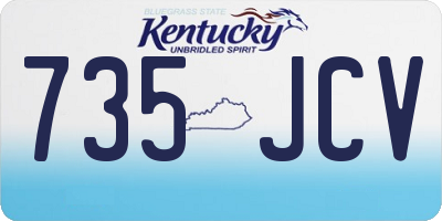 KY license plate 735JCV