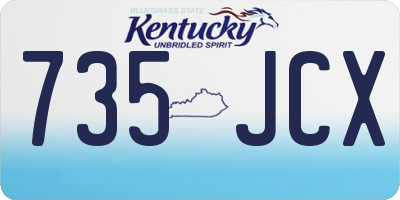 KY license plate 735JCX