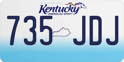 KY license plate 735JDJ