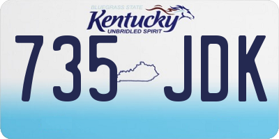 KY license plate 735JDK