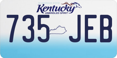 KY license plate 735JEB