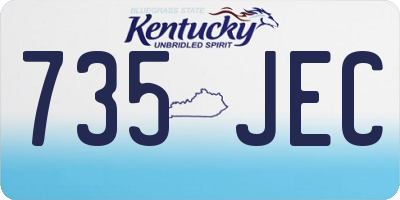 KY license plate 735JEC