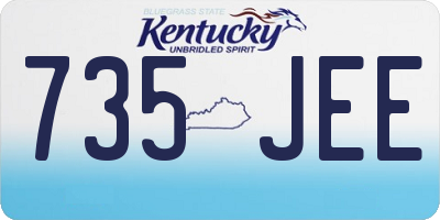 KY license plate 735JEE