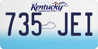 KY license plate 735JEI
