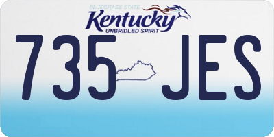 KY license plate 735JES
