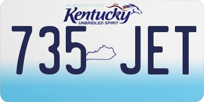 KY license plate 735JET