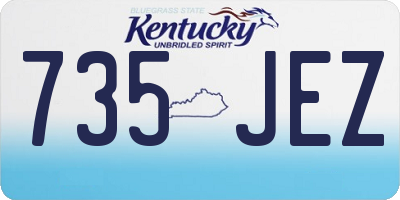 KY license plate 735JEZ
