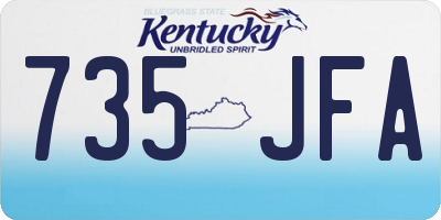KY license plate 735JFA