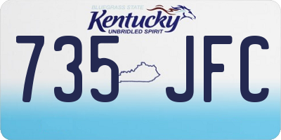 KY license plate 735JFC