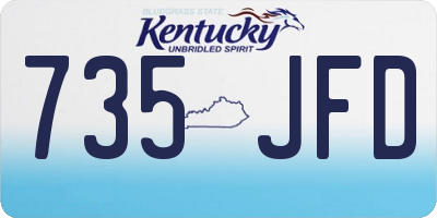 KY license plate 735JFD