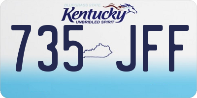 KY license plate 735JFF