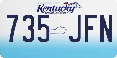 KY license plate 735JFN