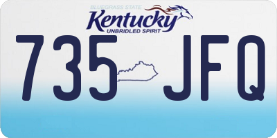 KY license plate 735JFQ