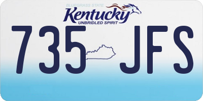 KY license plate 735JFS