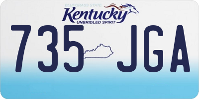 KY license plate 735JGA