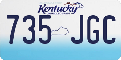 KY license plate 735JGC