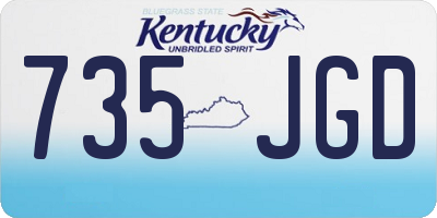 KY license plate 735JGD
