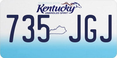 KY license plate 735JGJ