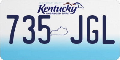 KY license plate 735JGL