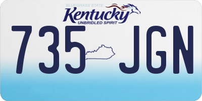 KY license plate 735JGN