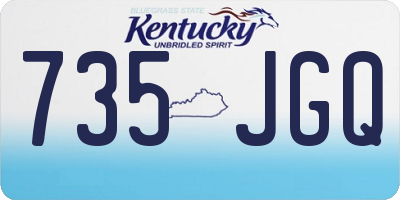 KY license plate 735JGQ
