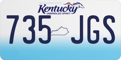 KY license plate 735JGS