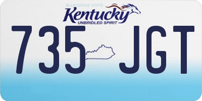 KY license plate 735JGT