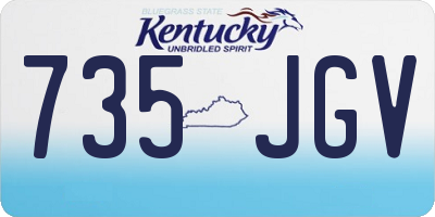 KY license plate 735JGV