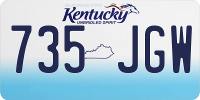 KY license plate 735JGW