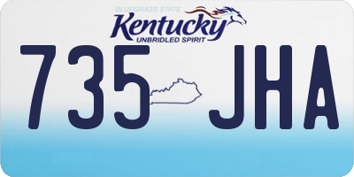 KY license plate 735JHA