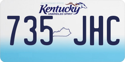 KY license plate 735JHC