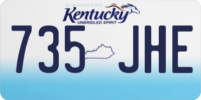 KY license plate 735JHE