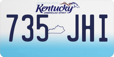 KY license plate 735JHI