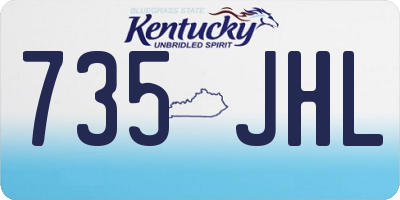 KY license plate 735JHL