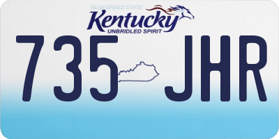KY license plate 735JHR