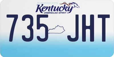 KY license plate 735JHT