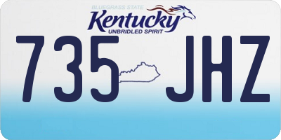 KY license plate 735JHZ