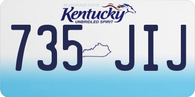 KY license plate 735JIJ