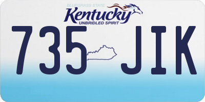 KY license plate 735JIK