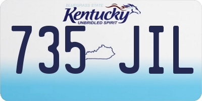 KY license plate 735JIL