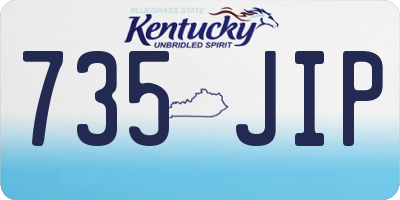 KY license plate 735JIP