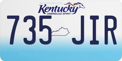 KY license plate 735JIR