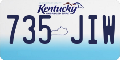 KY license plate 735JIW