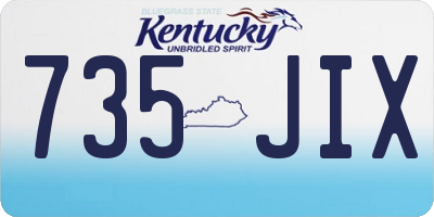 KY license plate 735JIX