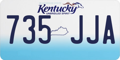 KY license plate 735JJA