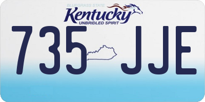 KY license plate 735JJE