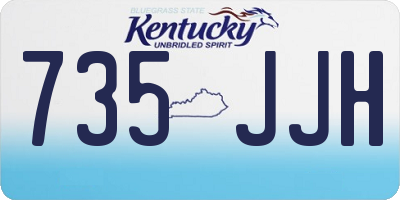 KY license plate 735JJH