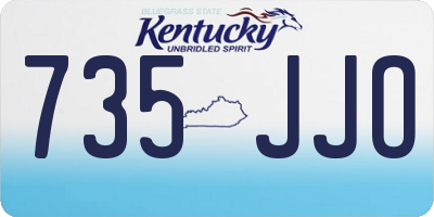 KY license plate 735JJO