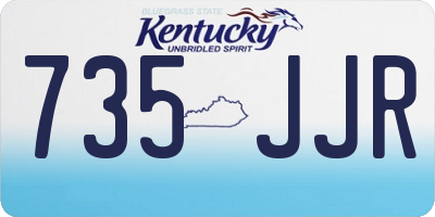 KY license plate 735JJR