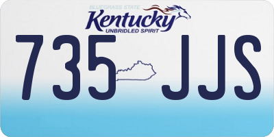 KY license plate 735JJS